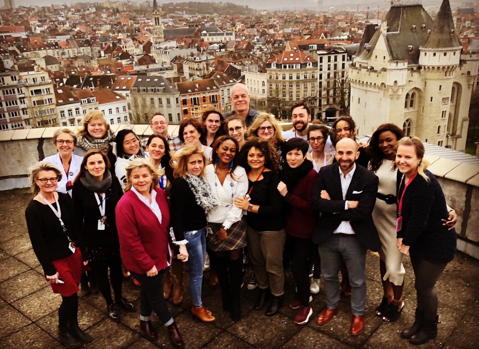 Dr. Philippe Aftimos and his clinical research team in Brussels.
