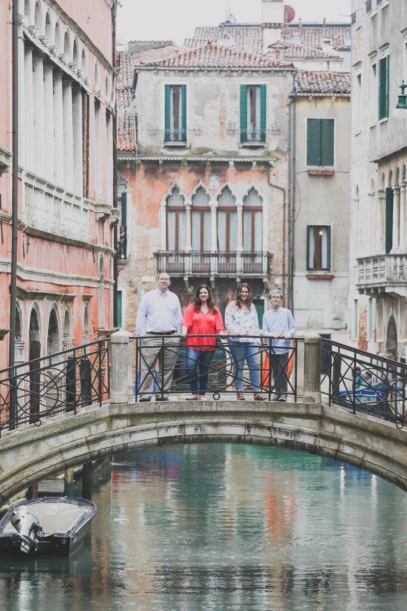 Dr. Markham and family in Venice.