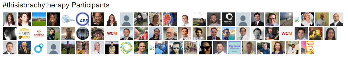 Brachytherapy campaign participants - collage