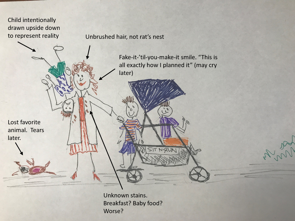 Dr. Julia Close's illustration of a physician mom