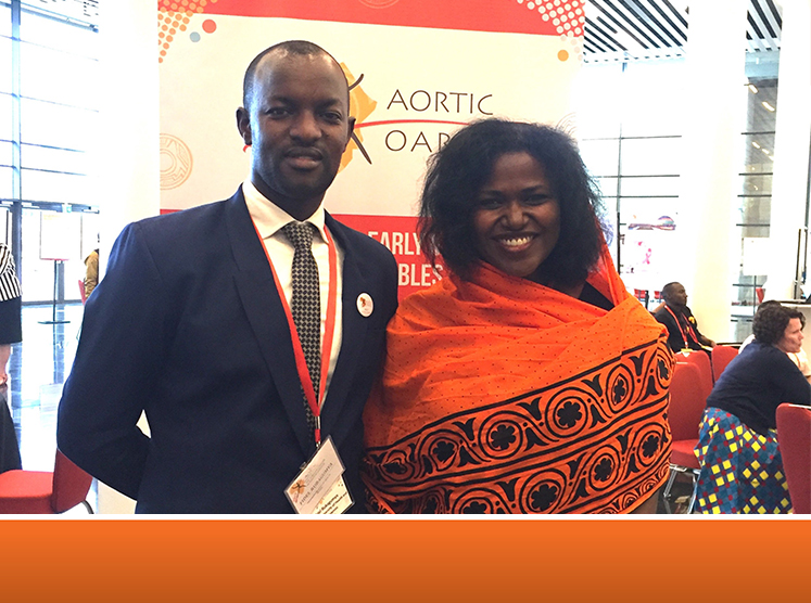 Dr. Rubagumya with his fellowship mentor Dr. Hammad; they met at the 2017 ASCO Annual Meeting during Dr. Rubagumya’s IDEA program experience.