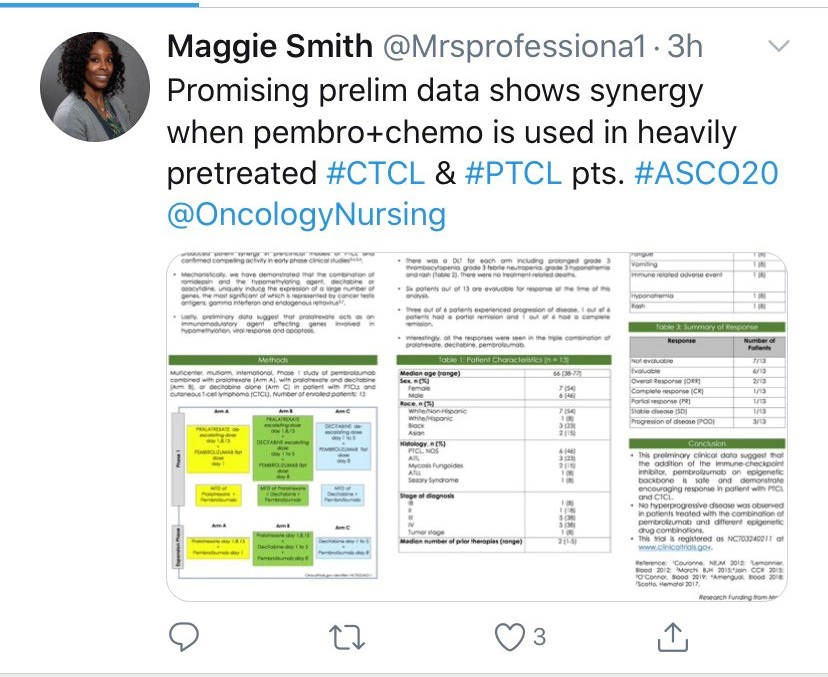 Expert analysis tweet by ASCO featured voice Dr. Maggie Smith