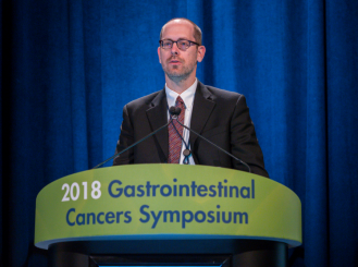 Michael J. Overman, MD, at the 2018 GI Cancers Symposium