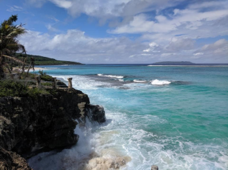 photo of the cliffside and ocean on the CNMI
