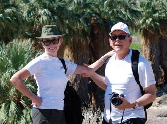 Dr. Laurie and David Gaspar hiking 