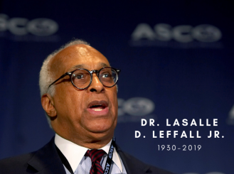 Dr. LaSalle D. Leffall Jr. speaks at a press briefing at the 2006 ASCO Annual Meeting.