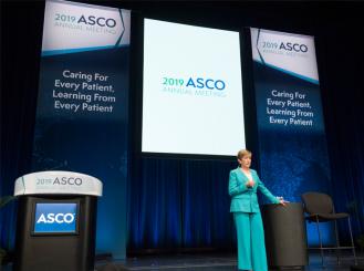 Dr. Monica Morrow presenting at ASCO Voices 