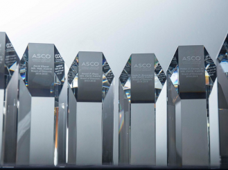 crystal awards with the ASCO logo
