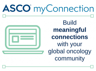 ASCO myConnection logo: Building meaningful connections with the global oncology community