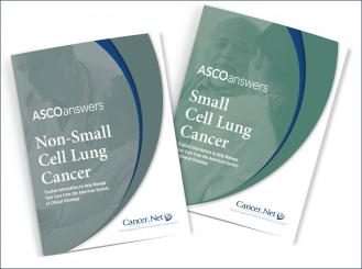 Image of ASCO Answers guides for non-small cell lung cancer and small cell lung cancer