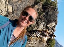 Dr. Jenkins hiking to the Taktsang Palphug Monastery, better known as Tiger’s Nest, near Paro, Bhutan.