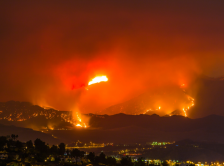 Stock image of a wildfire