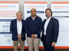 Dr. Zweigenhaft and Brian Tyburski, of AVBCC, with 2022 YIA recipient Dr. Varun Narendra