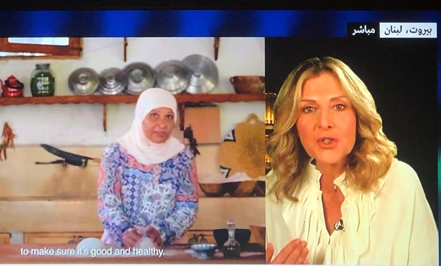 Ms. Mira Sabbah Hoballah with EM Ali in an interview on France24 satellite TV.