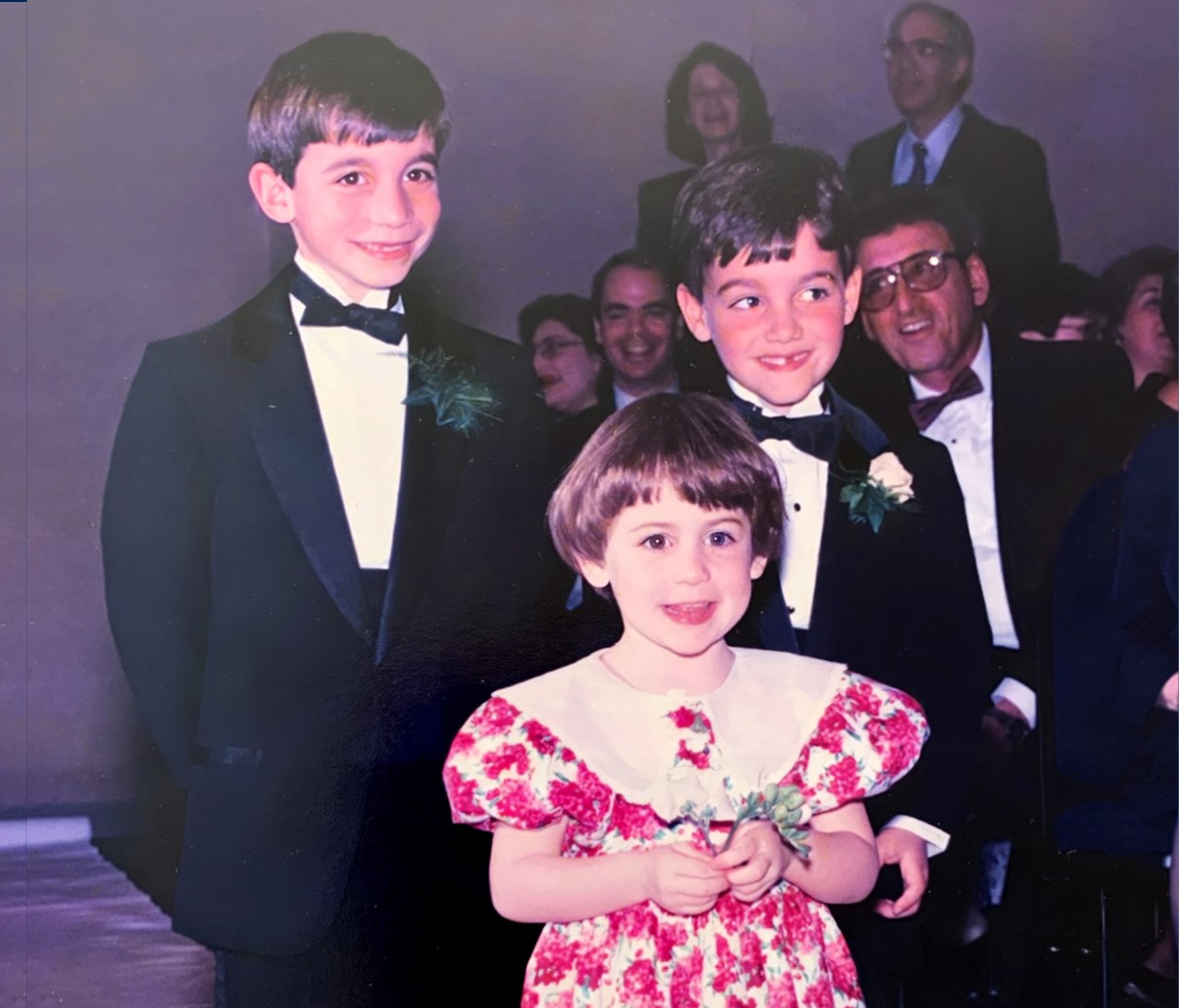 A childhood photo of Dr. Winer's three children.